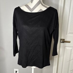 Classic Black Long Sleeve Women's Top w